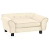 vidaXL Dog Sofa, Cream, 72 X 45 X 30 Cm, Plush