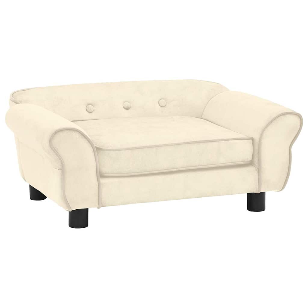 vidaXL Hundesofa, Creme, 72 x 45 x 30 cm, Plüsch