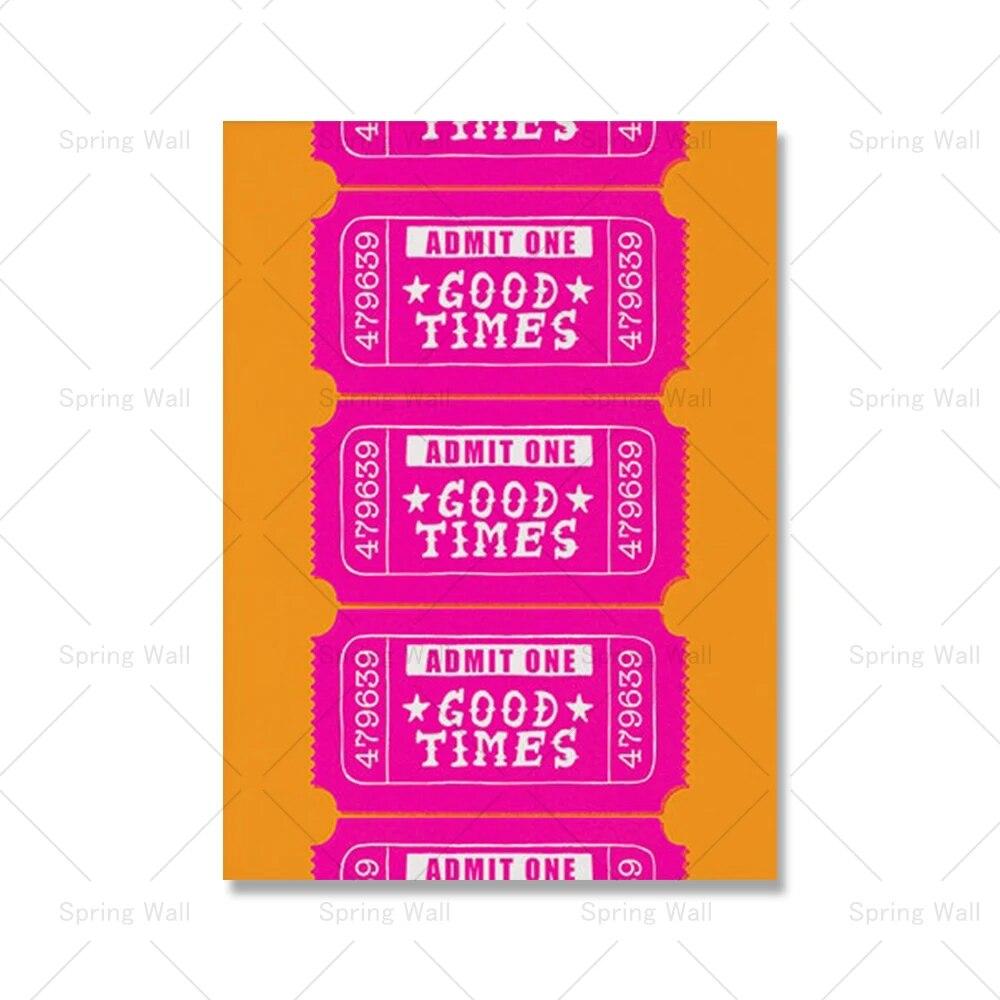Trendy Retro Aesthetic Posters And Prints Orange Pink Preppy Y2k Quote Wall Art Canvas Painting Wall Picture For Dorm Room Decor No Frame