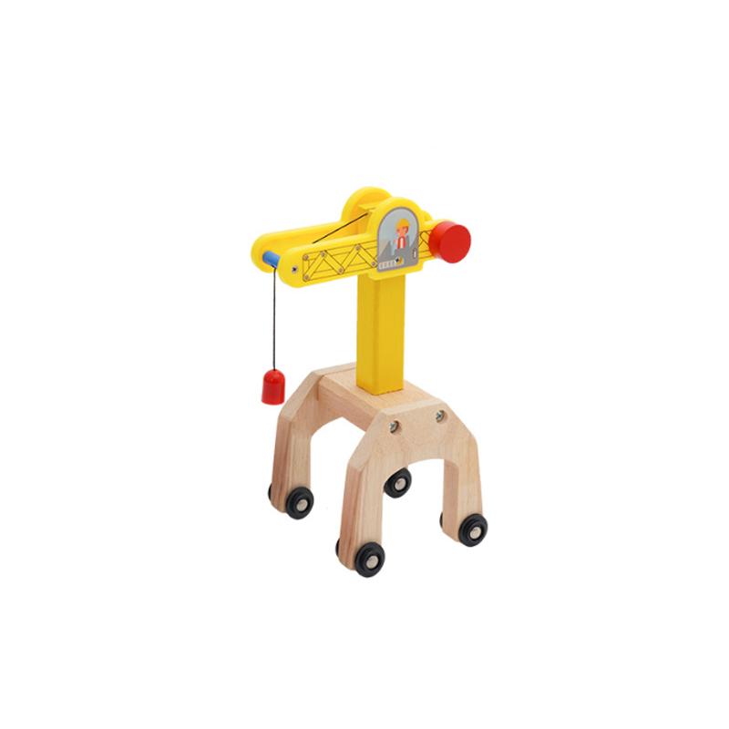 Wooden Train Track Accessories Tower Crane Compatible with Thomas Brio Track All Major Brand Railway Track