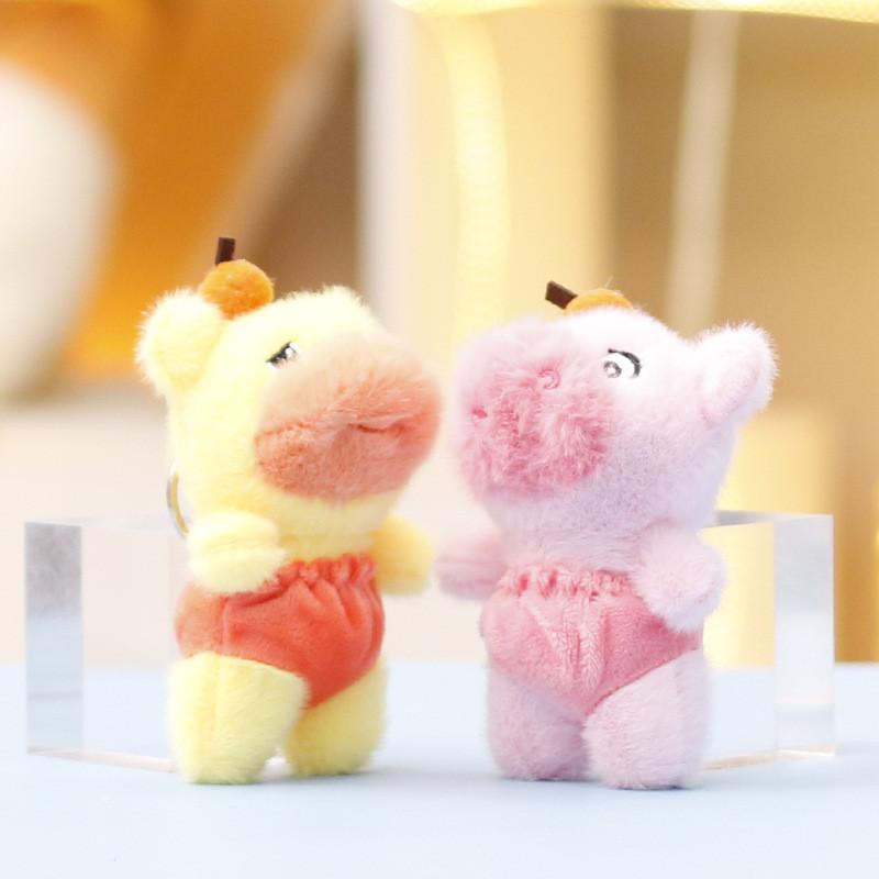 Toy Capybara Plush Keychain Stuffed Animal Doll Backpack Pendant Decoration