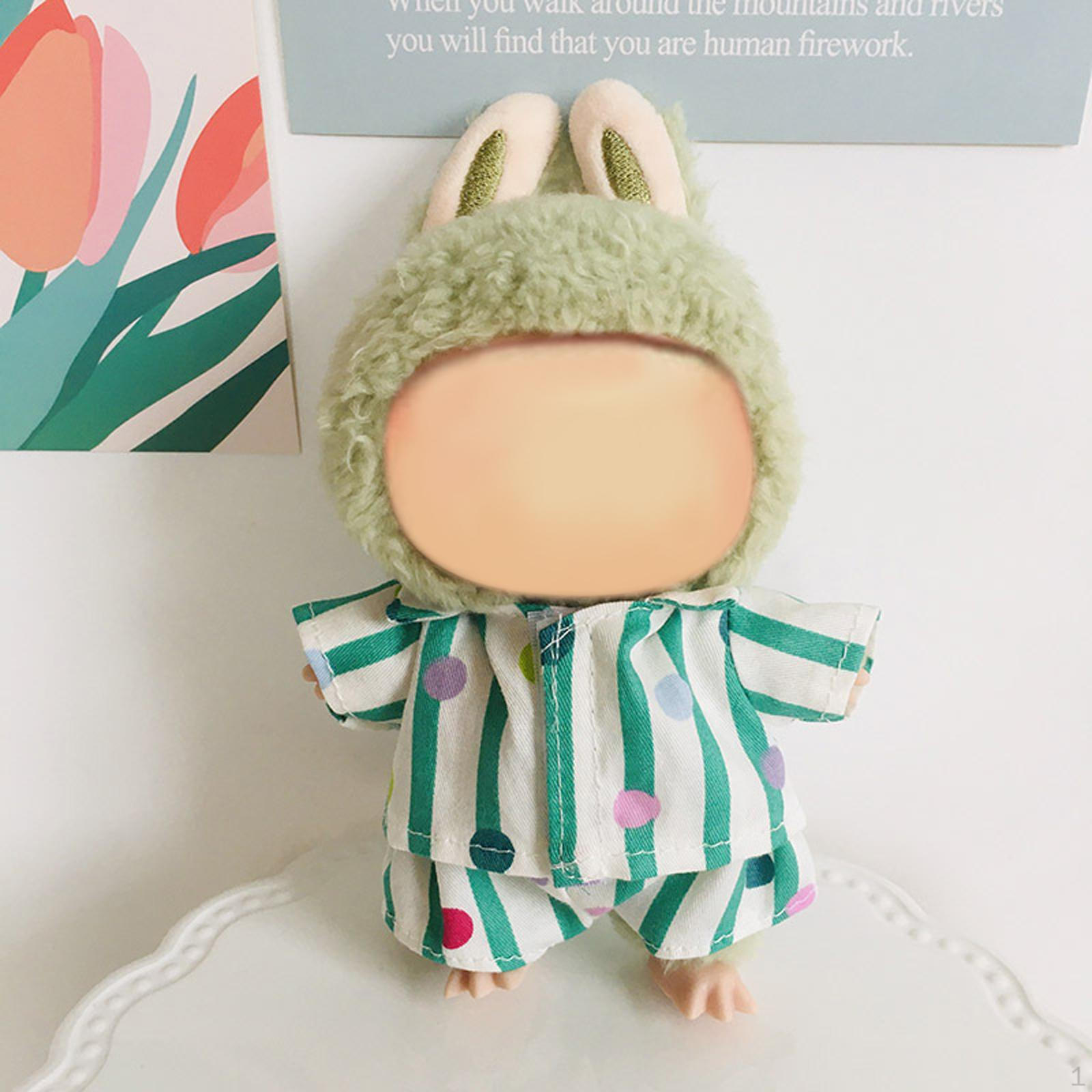 

Комплект кукольных нарядов для кукол ростом 15 см - Коллекция шикарных платьев green stripe