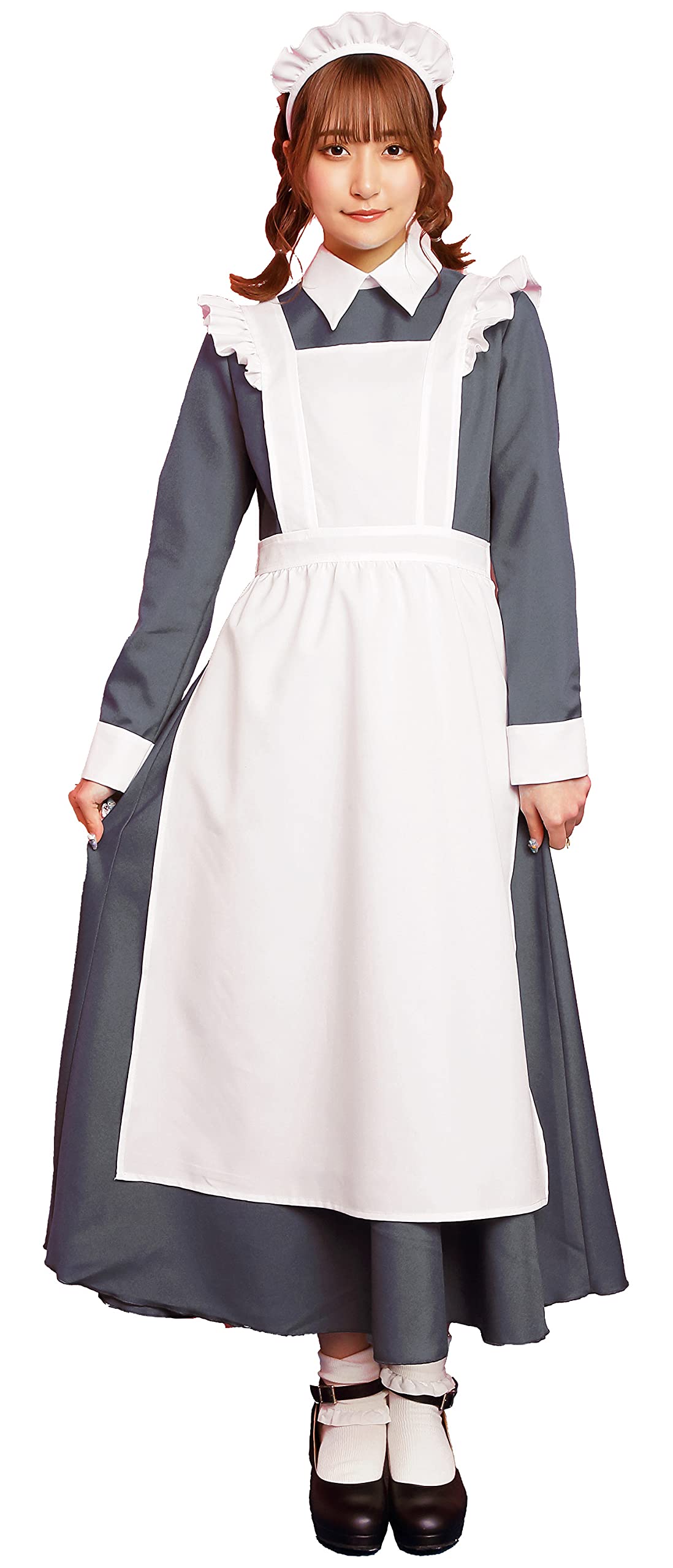 

Tokimeki Graffiti Cosplay Серый Длинный Maid M Серый [Прозрачный Камень] Женский