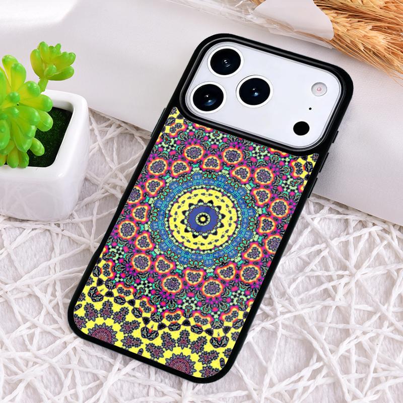 Abstract Mandala Phone Case for iPhone 17 Air 16 15 11 12 14 13 Pro Max Shockproof Cover