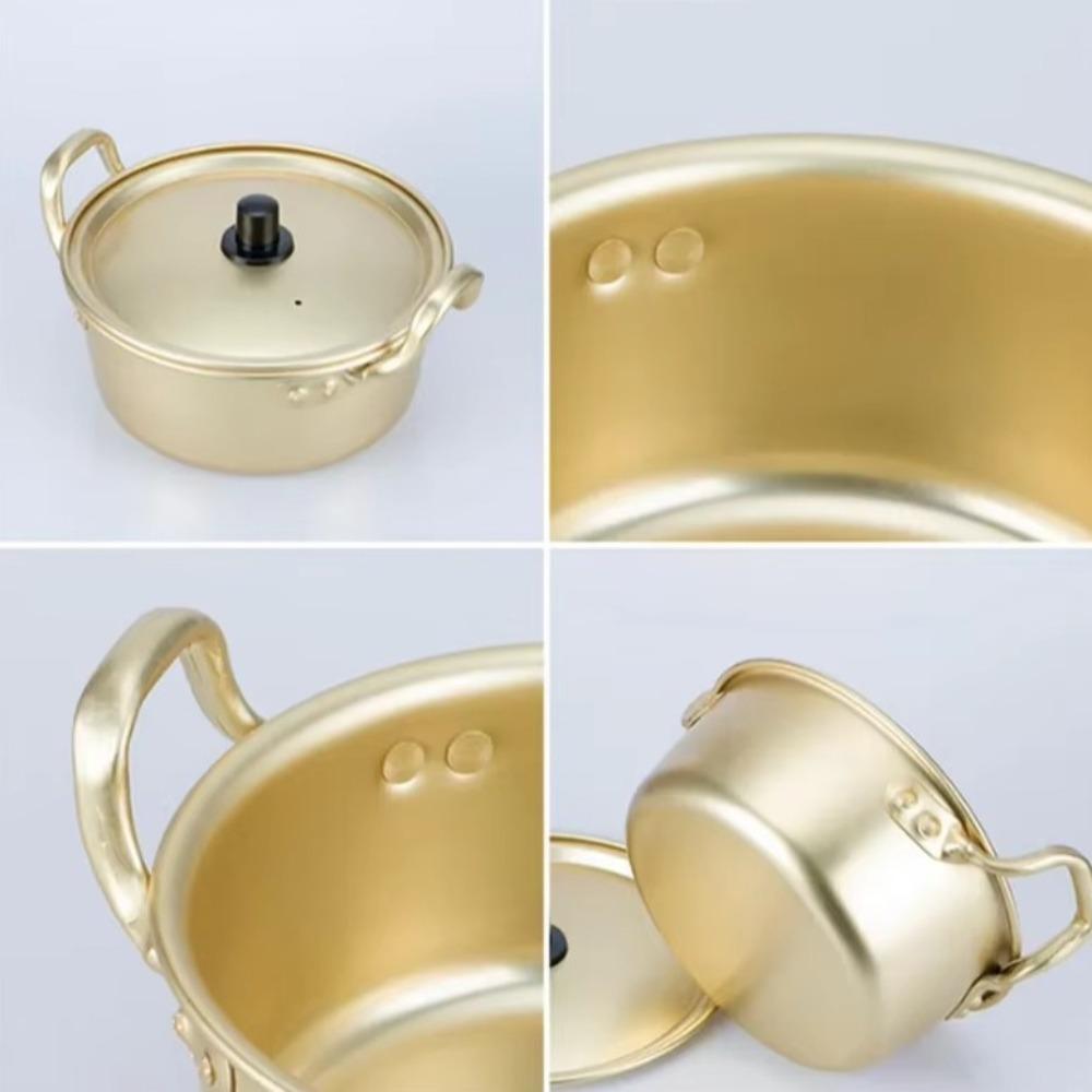 Aluminum Soup Hot Pot Gold Noodle Cooking Pot Commercial Ramen Noodle Pot  Kitchen Cookware