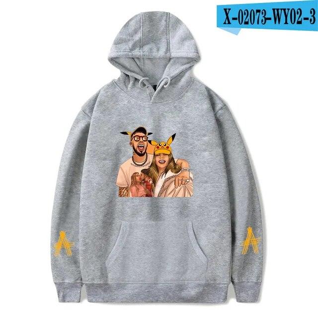 Anuel AA Printed Hoodies Sweatshirt Coat Real Hasta La Muerte casual Tracksuit Costume Unisex Women Clothing Anime Pullover Hoodie