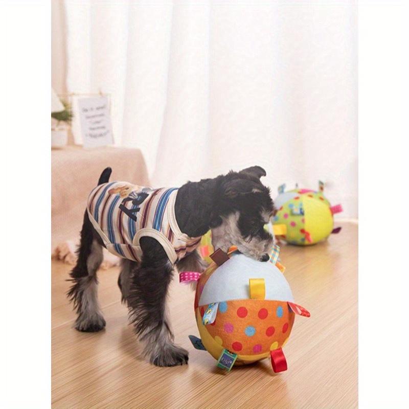 1pc Pet Self-Playing Ball Toy With Ringing Bell, Durable & Chew Resistant, Suitable For Small/Medium/Large Dogs, Random Pattern Sent
