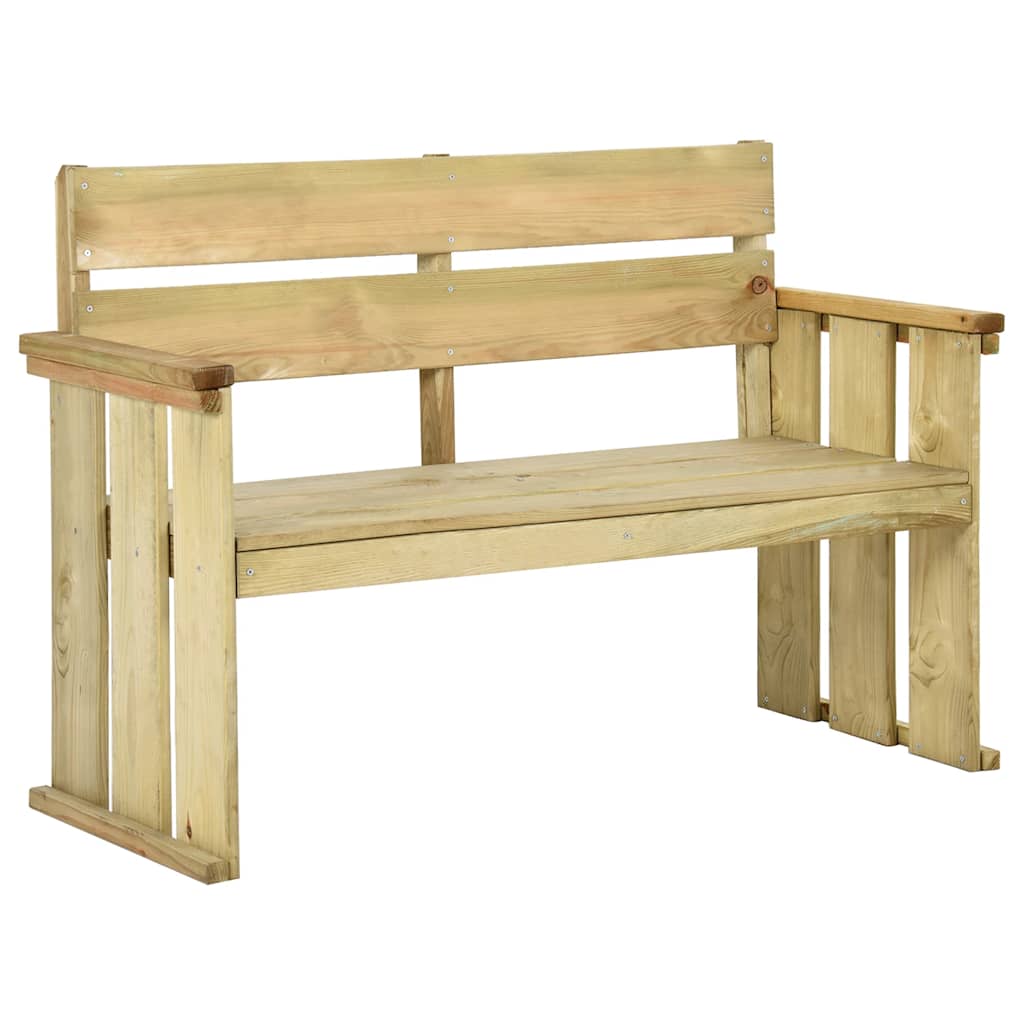 Garden Bench 121 cm Impregnated Pine Wood