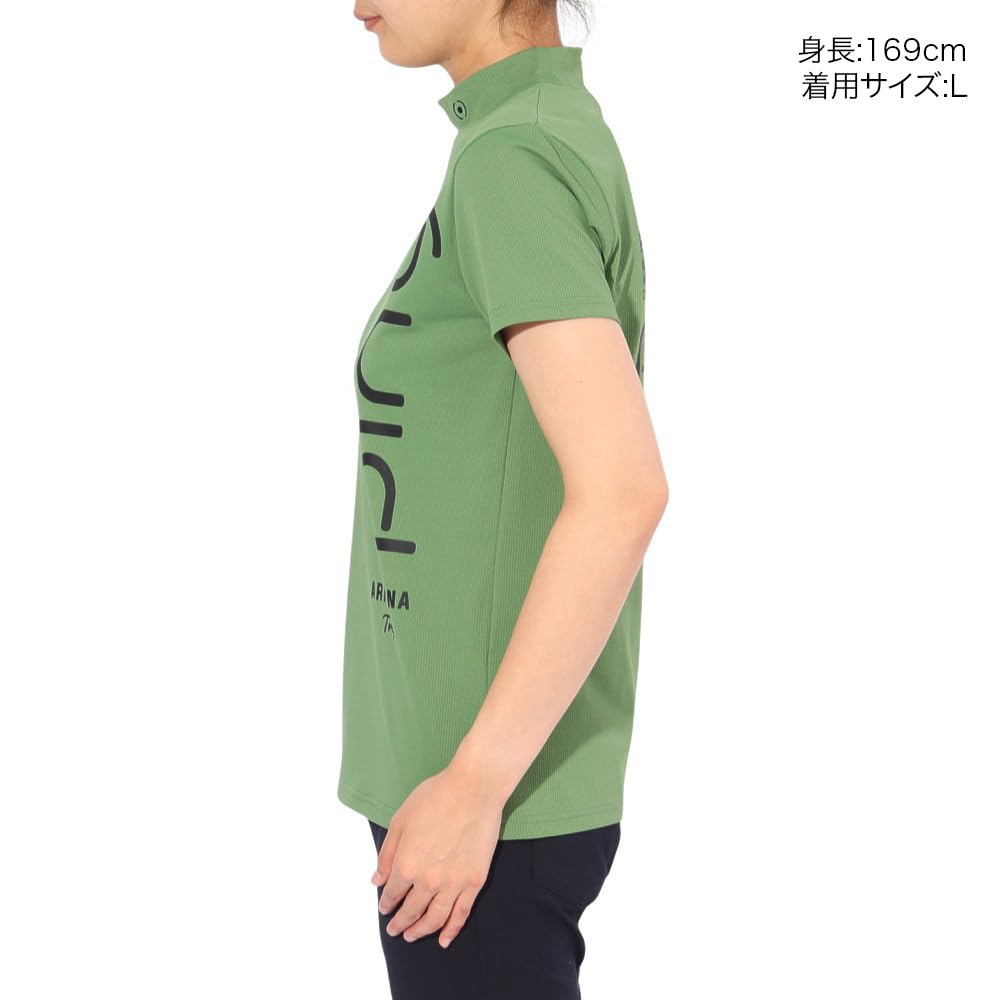 [Pin Apparel] Women's Short-sleeved High-neck Shirt (one-point Logo)  Golf Innerwear  622-5167202 180Khaki LL