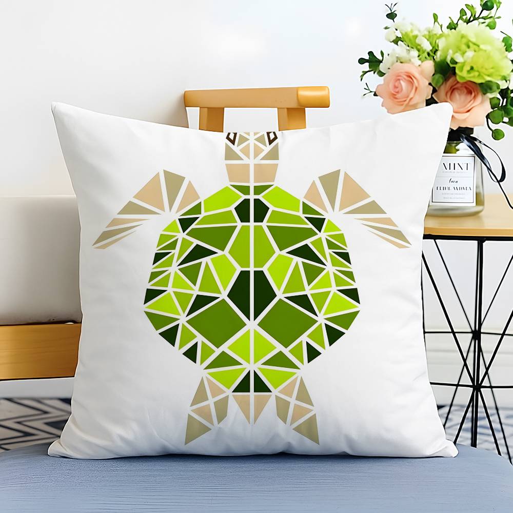 

Мультяшная Геометрическая Подушка с Животным Принтом, Наволочка, Напечатанная Матовая Флисовая Подушка, Приятная на ощупь к коже ребенка, Экологичная Сублимационная Краска 12x12Inch