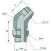 Elbow Connector WAE 7/8 -JIC X 1/2 -BSP 45' 22 GRANITE