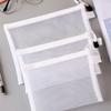 3pcs Zipper Mesh Bags, 3 Sizes, Zipper Mesh Bags, Waterproof Clear Travel Bags, Office Supplies Document Bags With Zipper