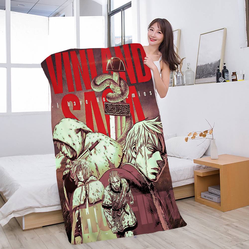 

Cool V-Vinland S-Saga Anime M-Manga Microfiber Printed Beach Towel Mountain Climbing Yoga Beach Swimming Running Absorbent W40*H60(CM)