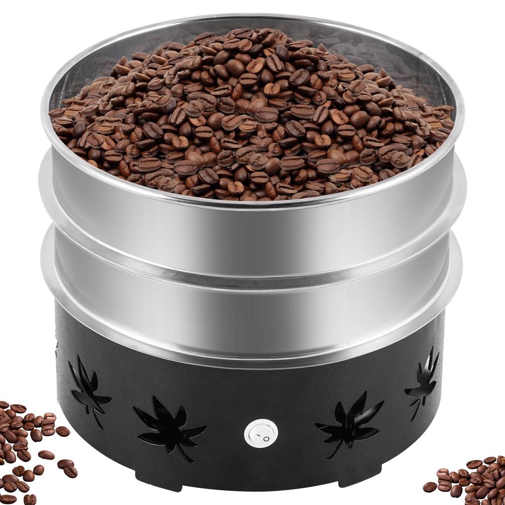 JIAWANSHUN Coffee Cooler Coffee Bean Cooler Coffee Roasting Cooler Coffee Roasting Cooler Coffee Beans Cooler with Double Colander 500g Commercial
