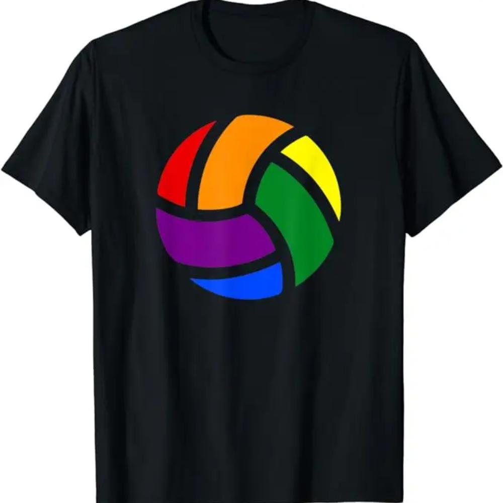 Volei colorat | Imprimare 3D Tricou cu mânecă scurtă pentru bărbați și femei, cu imprimeu cu bile colorate