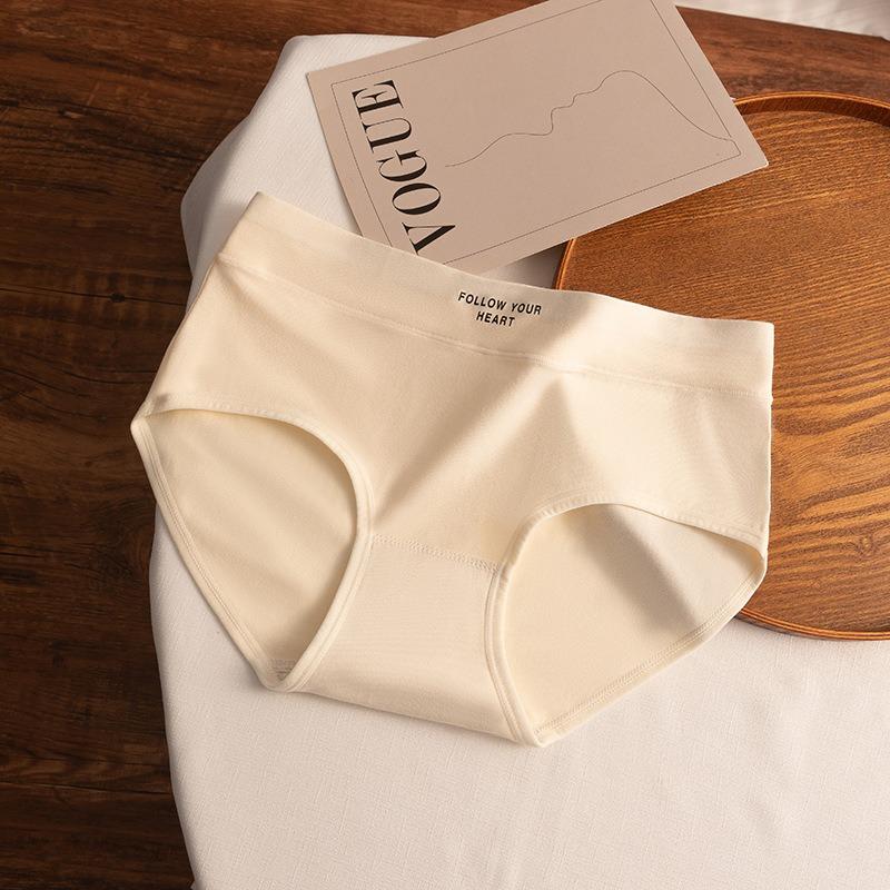 Women S Cotton Underwear Mid Waist Girl Style Antibacterial Crotch Daily Wear