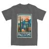 2025 Summer Couple T-Shirt Vintage Palestine Jerusalem Peace T Shirts Leisure Summer Tees Aesthetic Print Cotton Tops Gift Idea