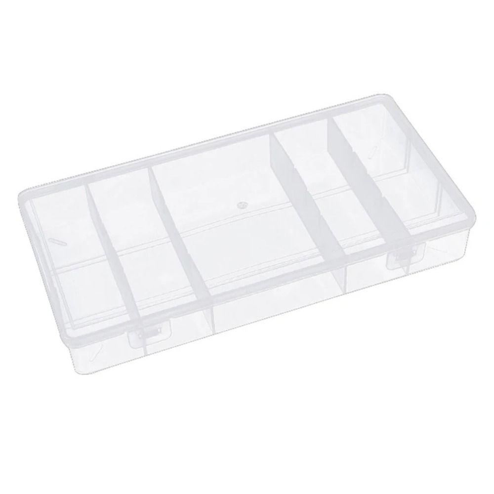

1Pcs Rectangle Vertical Storage Box 5 Grid Makeup Organizer New Glue Tweezer Holder
