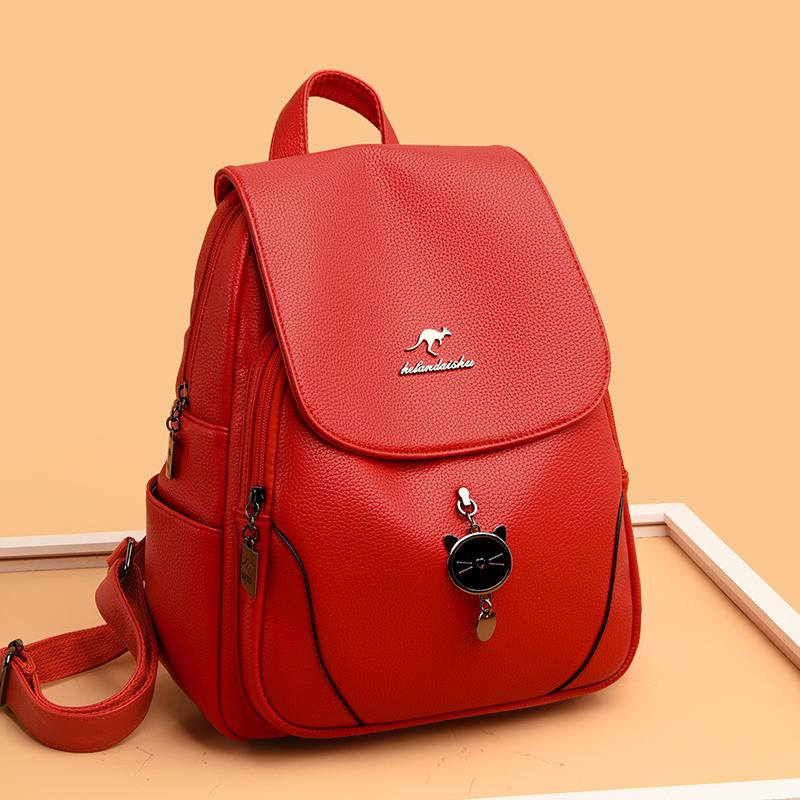 

Рюкзак из плутониевой кожи, большой емкости, женский рюкзак для путешествий, рюкзак на плечо