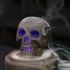 Windproof Lampshade LED Skull Ceramics Incenses Burners Waterfall Backflow Incenses Cones Holders for Home Decoration