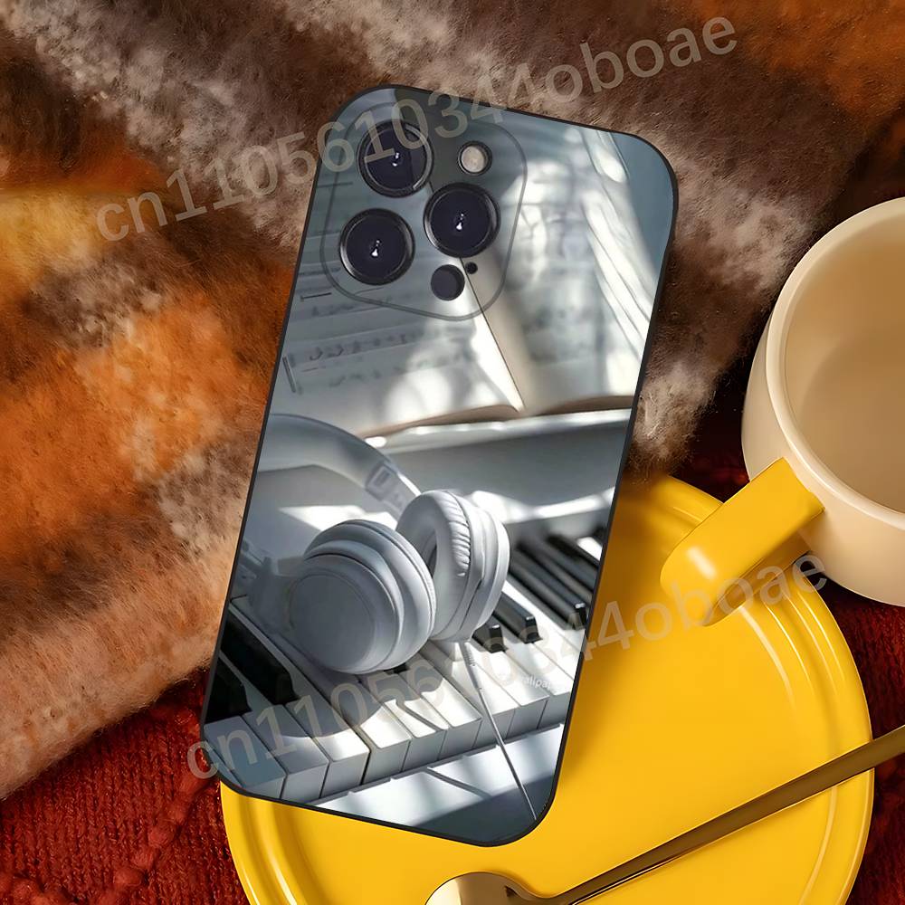 

Piano Classical Music Phone Case For iPhone 17,16,15,14,13,12,11,Pro,MAX,Plus TPU Soft To Skin-friendly Cover iPhone14ProMax
