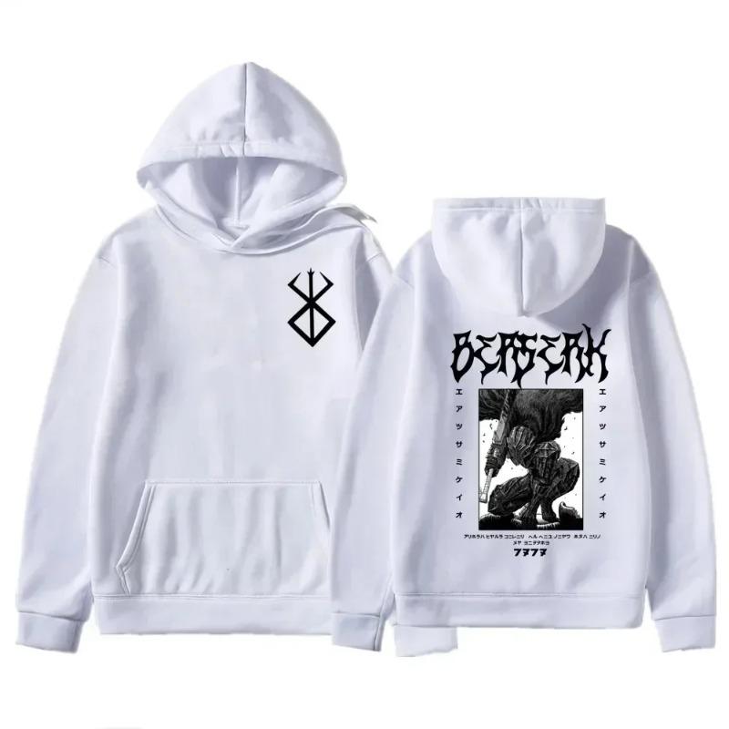 Berserk Guts Hoodie Japansk Anime Tryck Sportkläder Mode Tröja Hip Hop Unisex Höst Vinter Fleece Streetwear