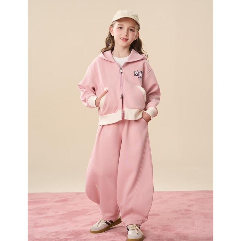 Montagut Girls' Hooded Sweatshirt & Jogger Set