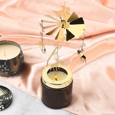 Candle Carousel Topper Rotating Tealight Topper Spinning Carousel Tealight Decoration for Centerpiece Mantel Table Decoration