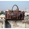 Leather Messenger Travel Luggage Duffel Overnight Weekender Duffel Bag