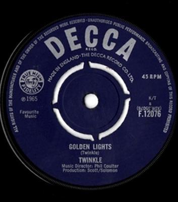 7-tums Skiva TWINKLE - Golden Lights F12076 Decca 1965 UK Pop Begagnad