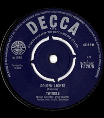 

7-дюймовая пластинка TWINKLE - Golden Lights F12076 Decca 1965 UK Поп Б/У