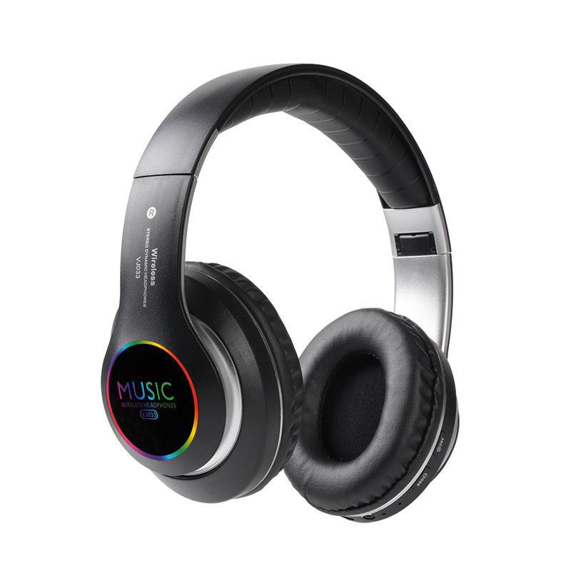 VJ033 LED Wireless Bluetooth 5.0 Sports Headphones - New Head-Mounted Model