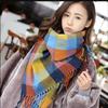Women's Winter Plaid Imitation Cashmere Scarf: Thick, Fashionable & Versatile Shawl for Autumn and Winter