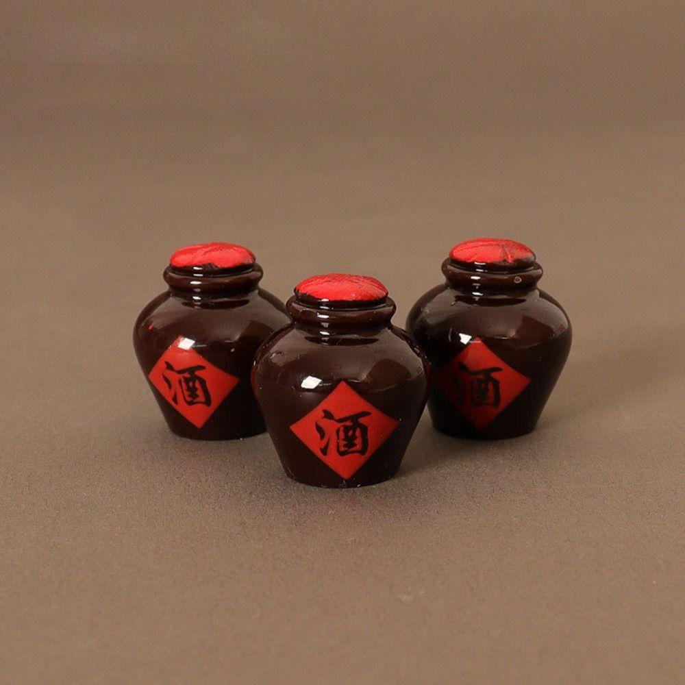 

1:12 Food Play Wine Mini Simulation Wine Jar Miniature Dollhouse Decoration 6