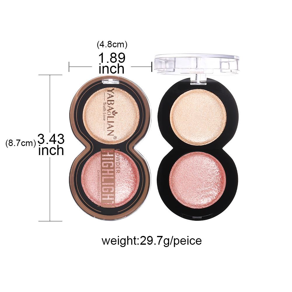 Combination Highlighter Powder Makeup Palette, Shimmer Glitter Highlighter Palette High Pigment Face Illuminator Makeup Gloss