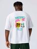 Korean Version Letter Women Back Graphic T-shirt Casual Loose Unisexga Short Sleeve Tees Shirts O-neck White Cotton 100% T Shirts