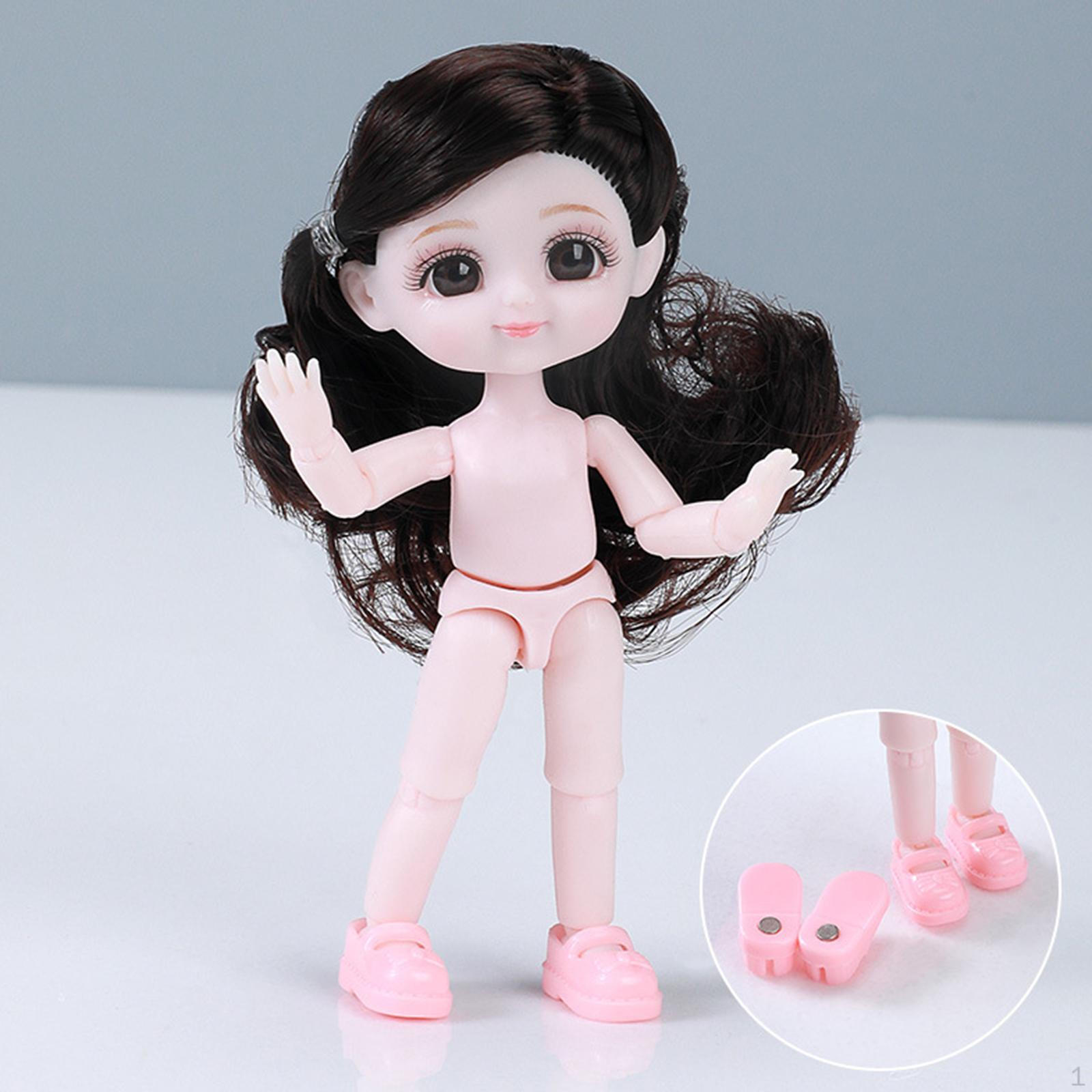 

5,5-дюймовый Ob11 1/12 BJD Кукла Тело обнаженная Лучший подарок для девочек Девушка с париком