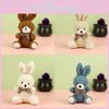 Lovable Style Cartoon Rabbit Plush Toy With Bow Tie Ideal For Backpacks And Keychains