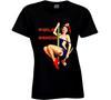 Pole Dancer Ladies T Shirt Fireman Tee Retro Vintage Pinup 50s Gift Top Womens