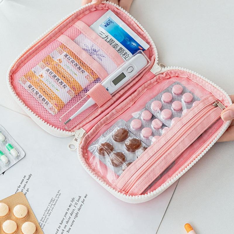 Large Capacity Waterproof Medicine Portable Durable Nylon First Aid Storage Bag For Travel Camping Home Emergency Use