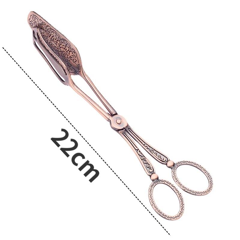 Food Tong Gold-plated Snack Cake Clip Salad Bread Pastry Clamp Baking Barbecue Tool Fruit Salad Cake Clip Kitchen Utensils New