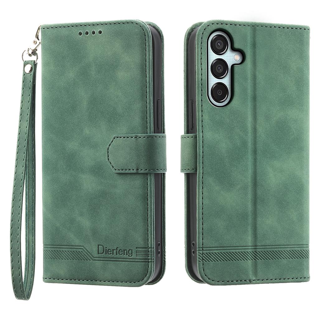 DIERFENG DF-03 Flip Stand Cover for Samsung Galaxy M15 5G/F15 5G Cases Imprinted Card Holder Shell