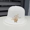 New dome shows washbasin hat temperament elegant crimped fashion hat spring and summer women's travel sun protection hat
