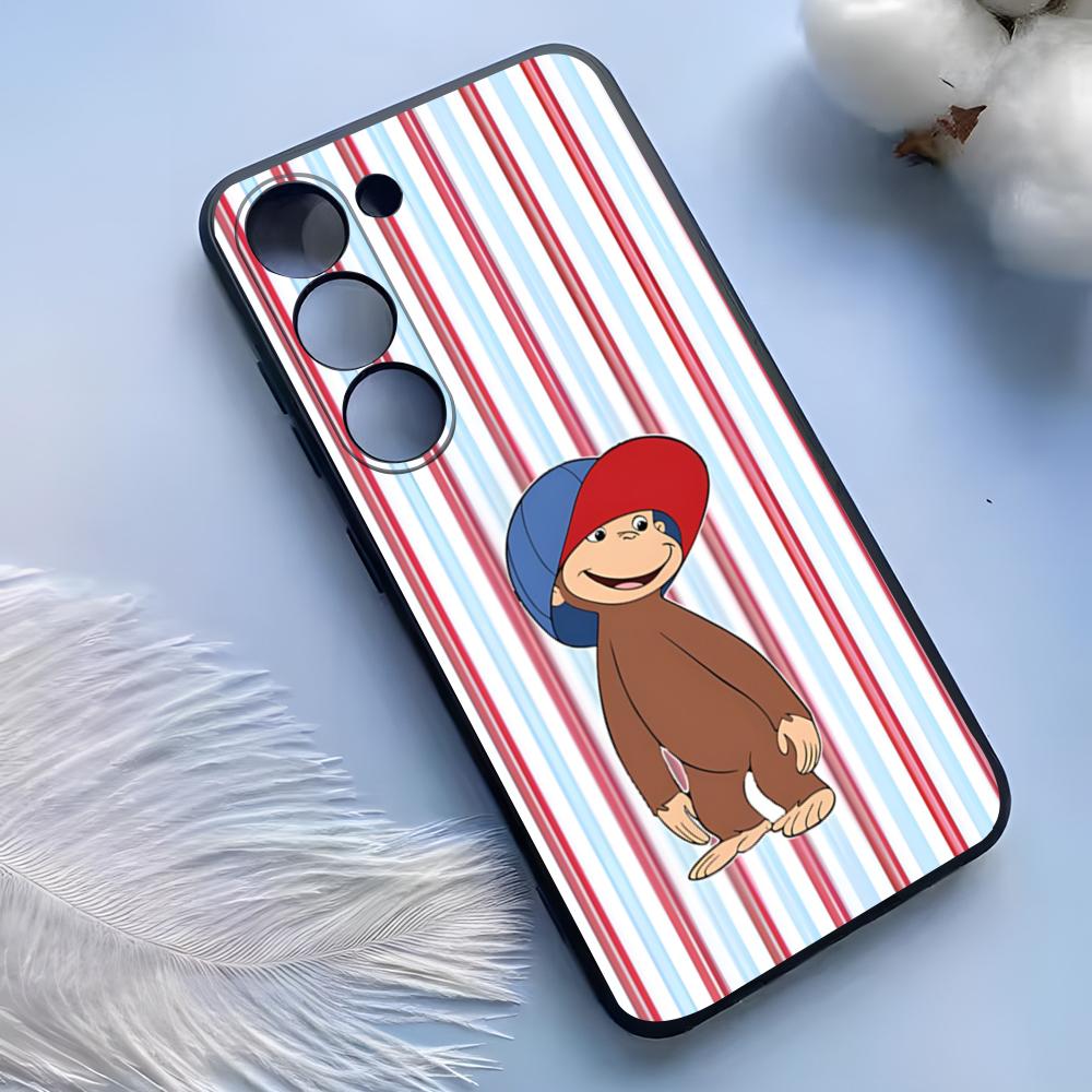Abstraktes lustiges Affen-Handyhülle für Samsung S25 Ultra S24 S23 S22 S21 S20 Plus Fe Galaxy A54 A53 A34 A25 Silikonhülle