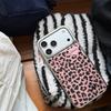 Fashion Advanced Pink Black Leopard Phone Case for iPhone 17 16e 16 15 14 13 12 11 Pro Max X XR XSMAX 8 7 Air Plus Luxury Clear