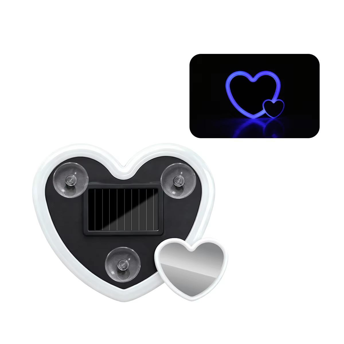 LED Peach Heart Atmosphere light Ambient Lighting for Car Window LED Decoration Light Solar Powered Neon Lamp New Year Gift