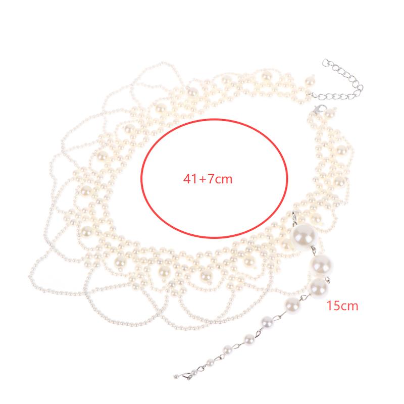 White Beaded Headdress French Style Pearl Bridal Headwear Wedding Elegant Hair Jewelry Photography Accessories