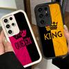 Phone Case for Samsung Galaxy S26 S25 Ultra S24 FE Queen King Couple Theme Shell S23 Plus S22 + S21 S20 5G Soft Silicone Funda