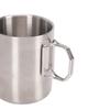 Portable Stainless Steel Camping Tableware Set Double layer Cup Thickened Bowl Plate Knife Fork Spoon Utensil Combo for