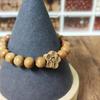 Handmade 8mm Peach Wood Peach Blossom Bracelet, Trendy New Chinese Ethnic Style Unisex Jewelry, Travel Souvenir